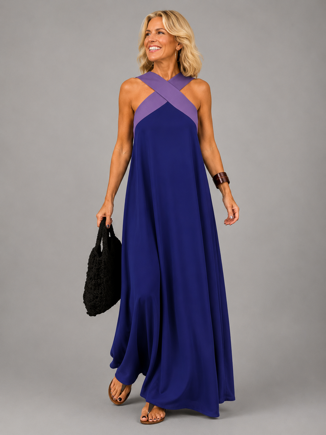 Líadan | Cross-Front Maxi Dress