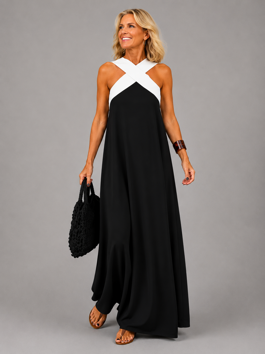 Líadan | Cross-Front Maxi Dress
