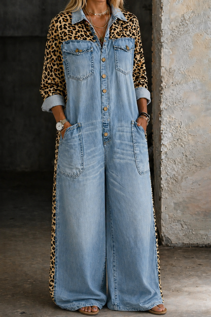 Róisín - One Piece Denim Shirt Jumpsuit