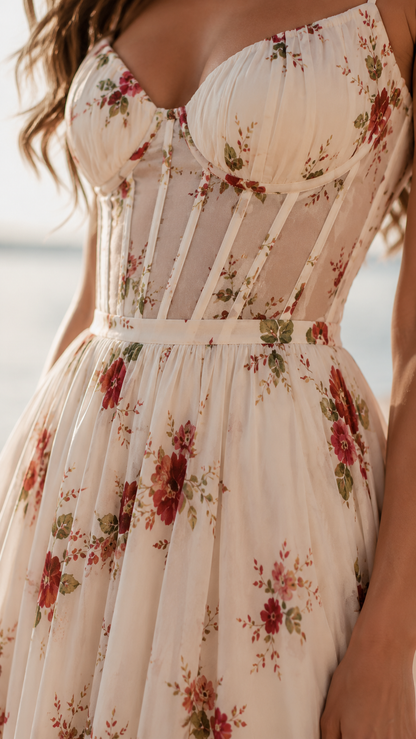 Aithbhreac | Long Romantic-Inspired Maxi Dress