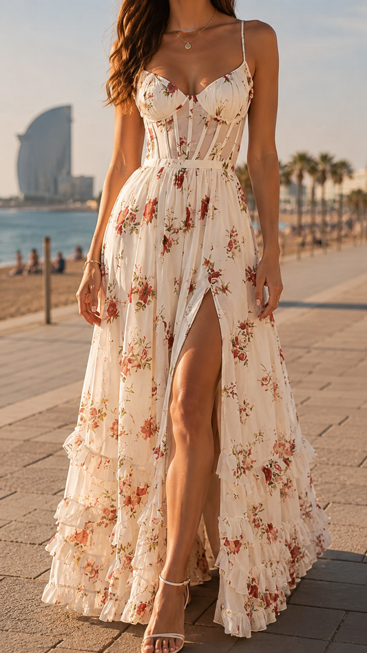 Aithbhreac | Long Romantic-Inspired Maxi Dress