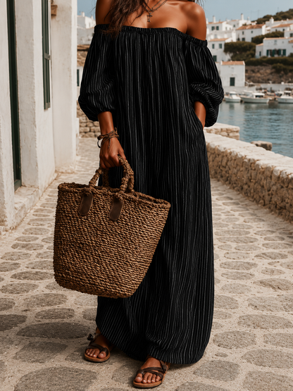 Ciarnait | Flowing Striped Maxi Dress