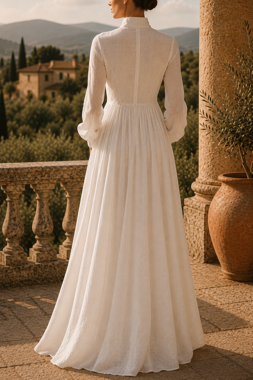 Uallach | Long Sleeve Flowing Maxi Dress