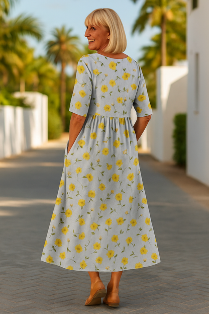 Eliza | Relaxed Midi Dress - Effortless Elegance, Everyday Comfort