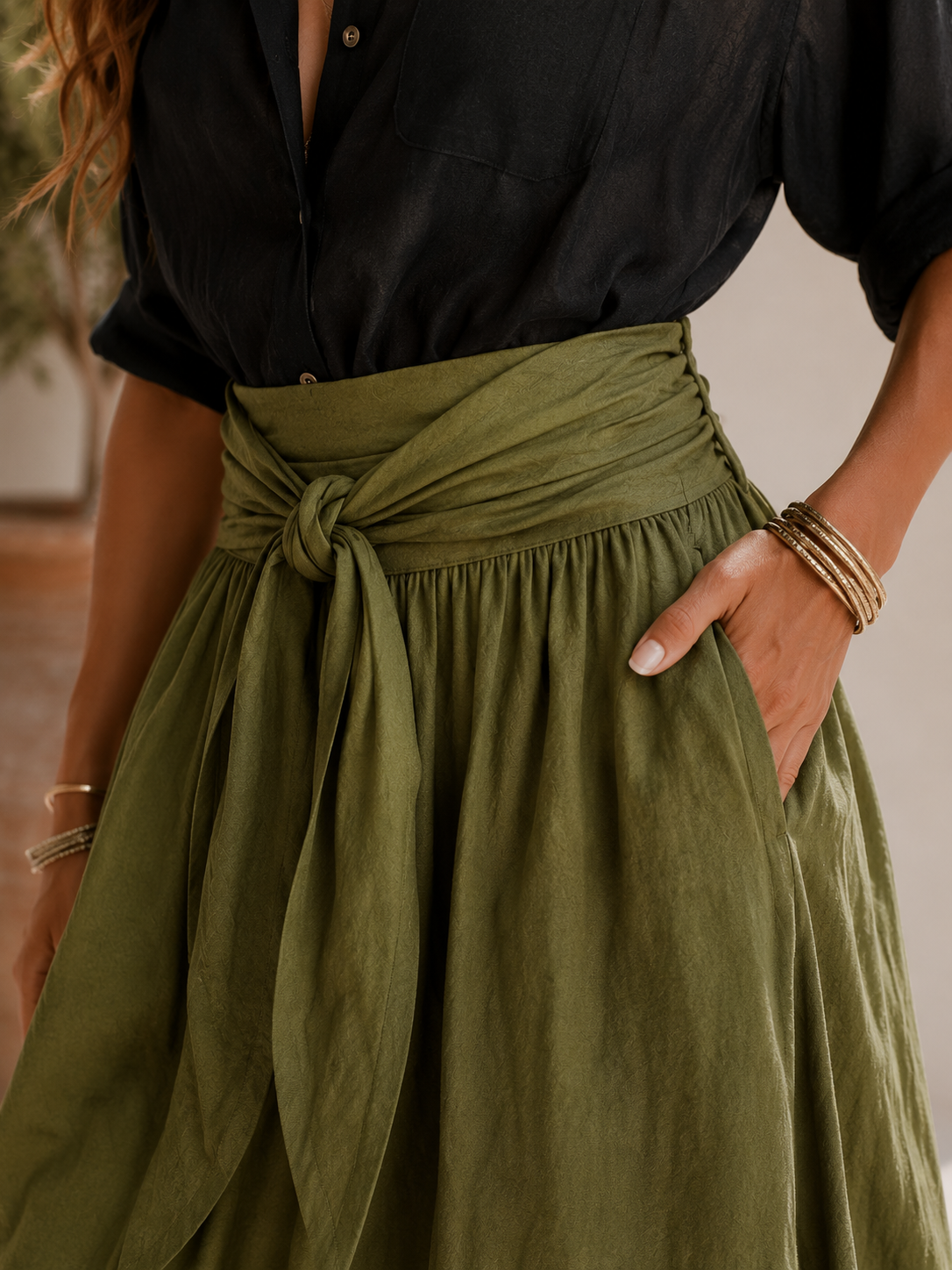 Seosaimhín | Flowing Shirt and Long Skirt Set