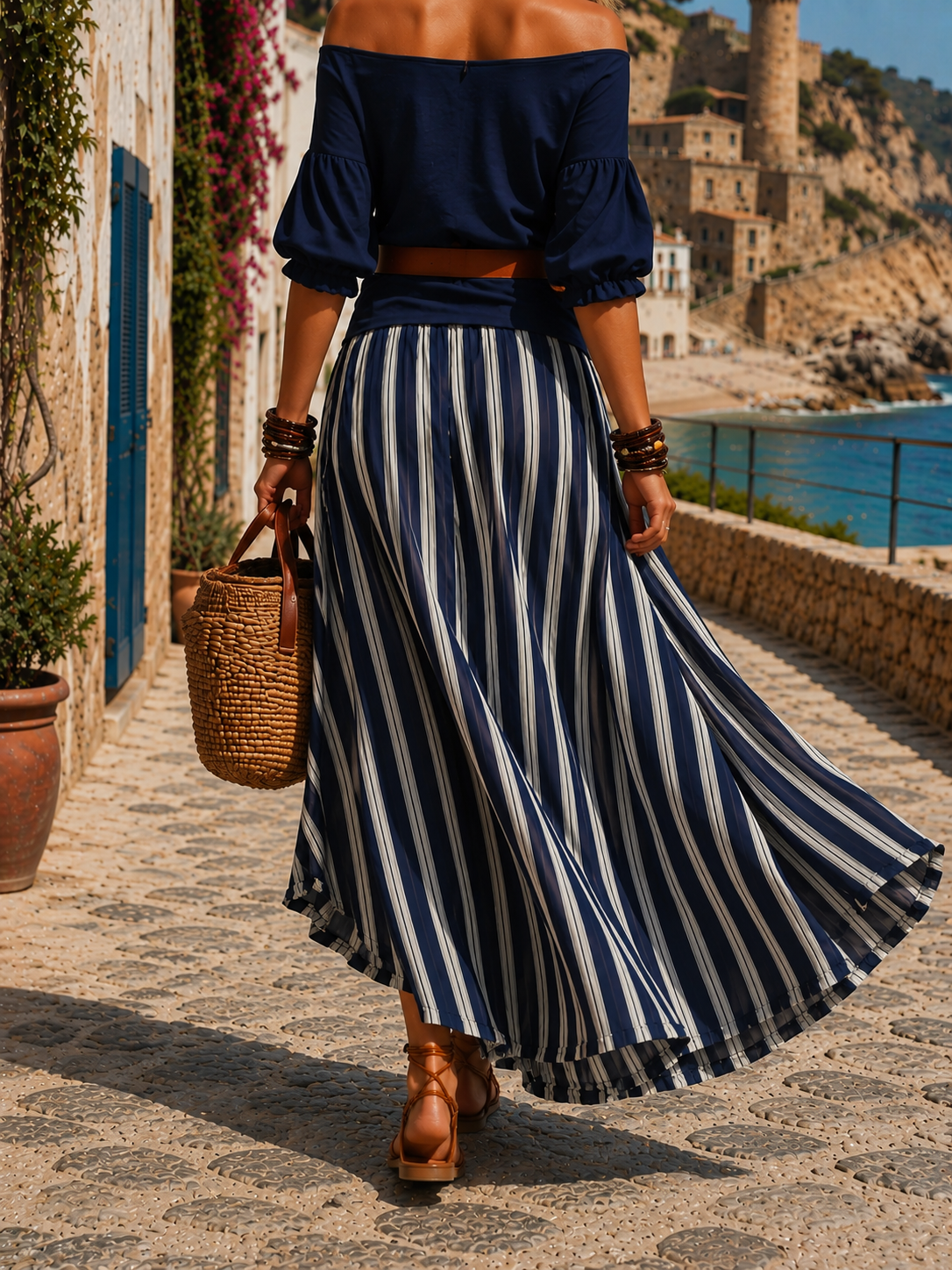 Muirín | Off-Shoulder Top and Skirt Set