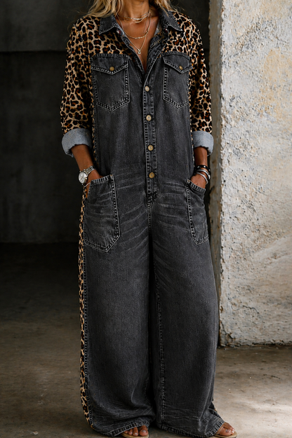 Róisín - One Piece Denim Shirt Jumpsuit