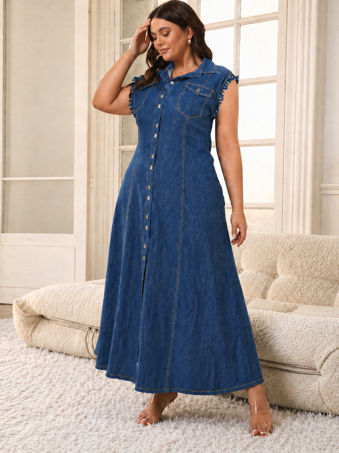 Riona - Plus Size Denim Dress