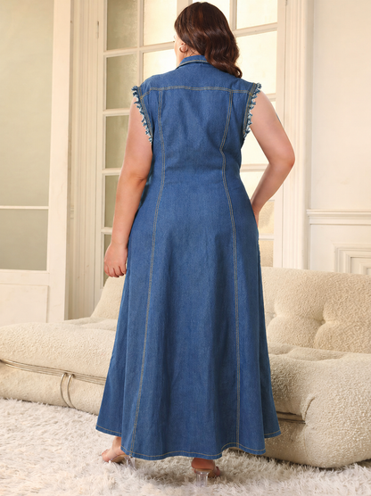 Riona - Plus Size Denim Dress