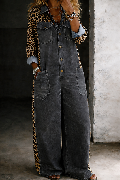 Róisín - One Piece Denim Shirt Jumpsuit