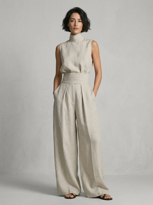 Niamh | Minimalist Sleeveless Top Set