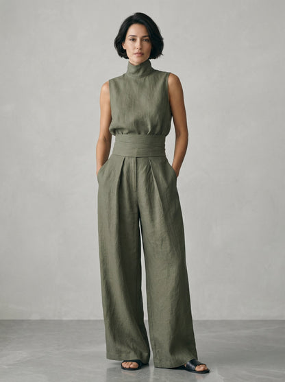 Niamh | Minimalist Sleeveless Top Set