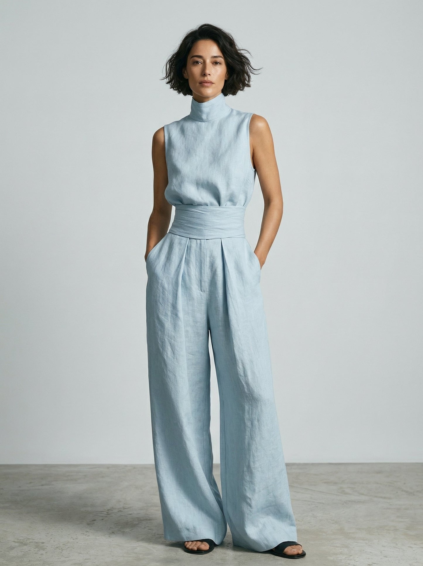 Niamh | Minimalist Sleeveless Top Set
