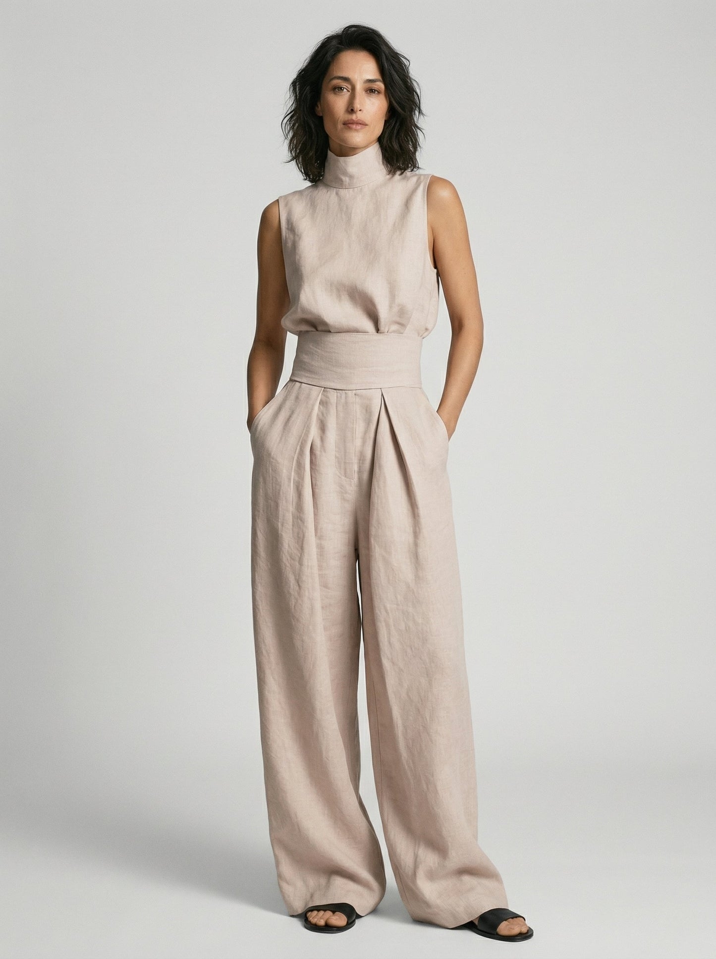 Niamh | Minimalist Sleeveless Top Set