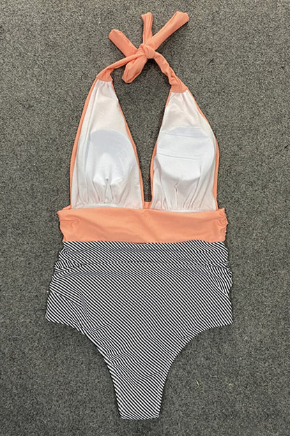 Verano One-Piece Swimsuit with Two-Tone Stripes