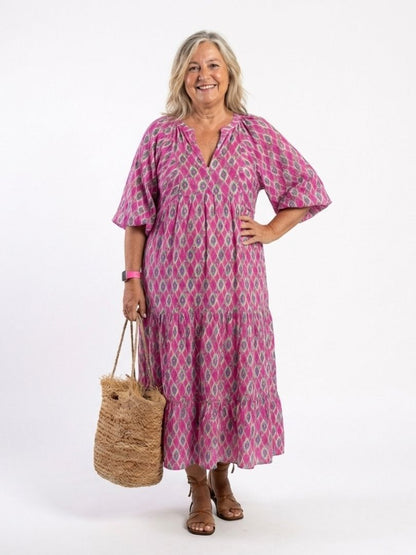 Aine | Patterned Midi Dress