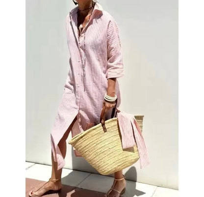 Sheena | Striped Shirt Dress
