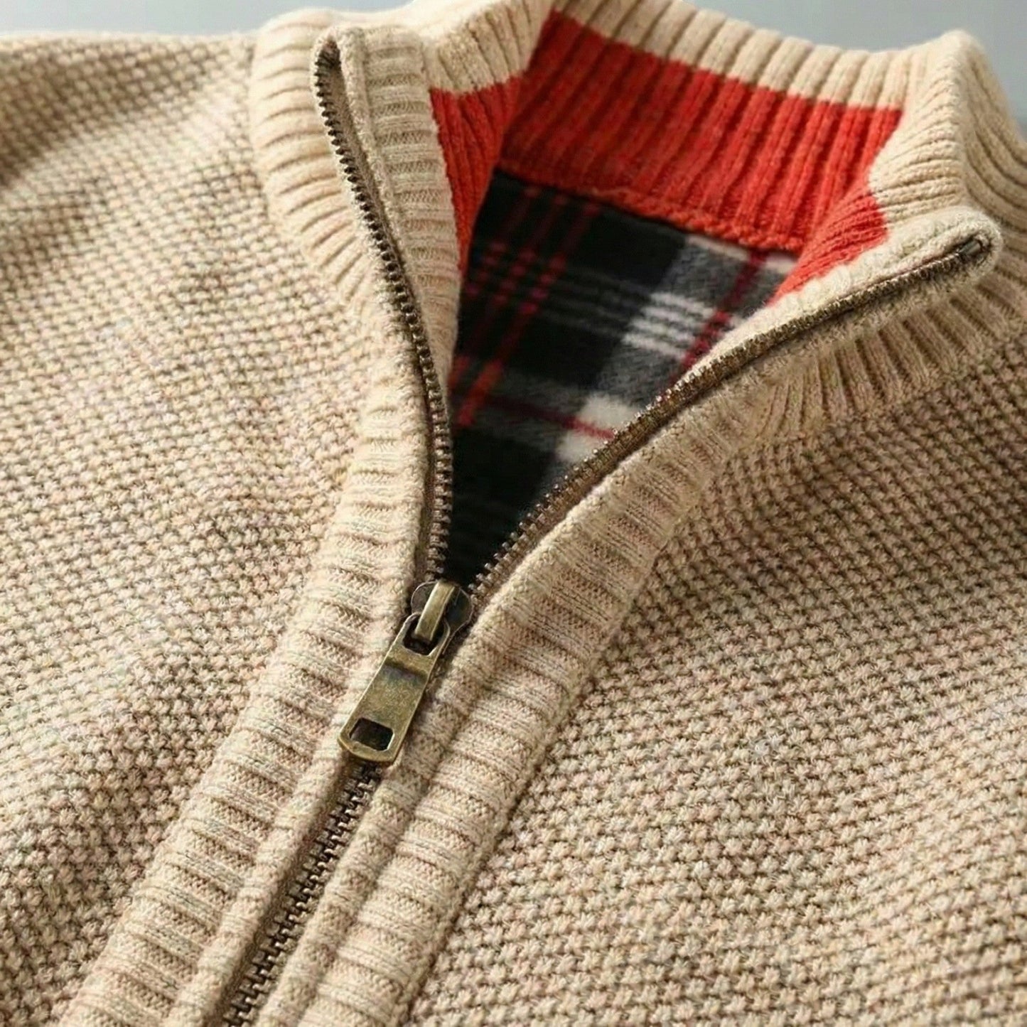Zip Knit Cardigan | Refined Warmth with a Clean Edge