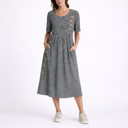 Ailish | Striped Midi Dress