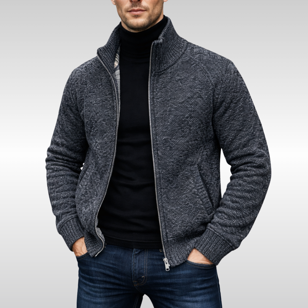 Zip Knit Cardigan | Refined Warmth with a Clean Edge