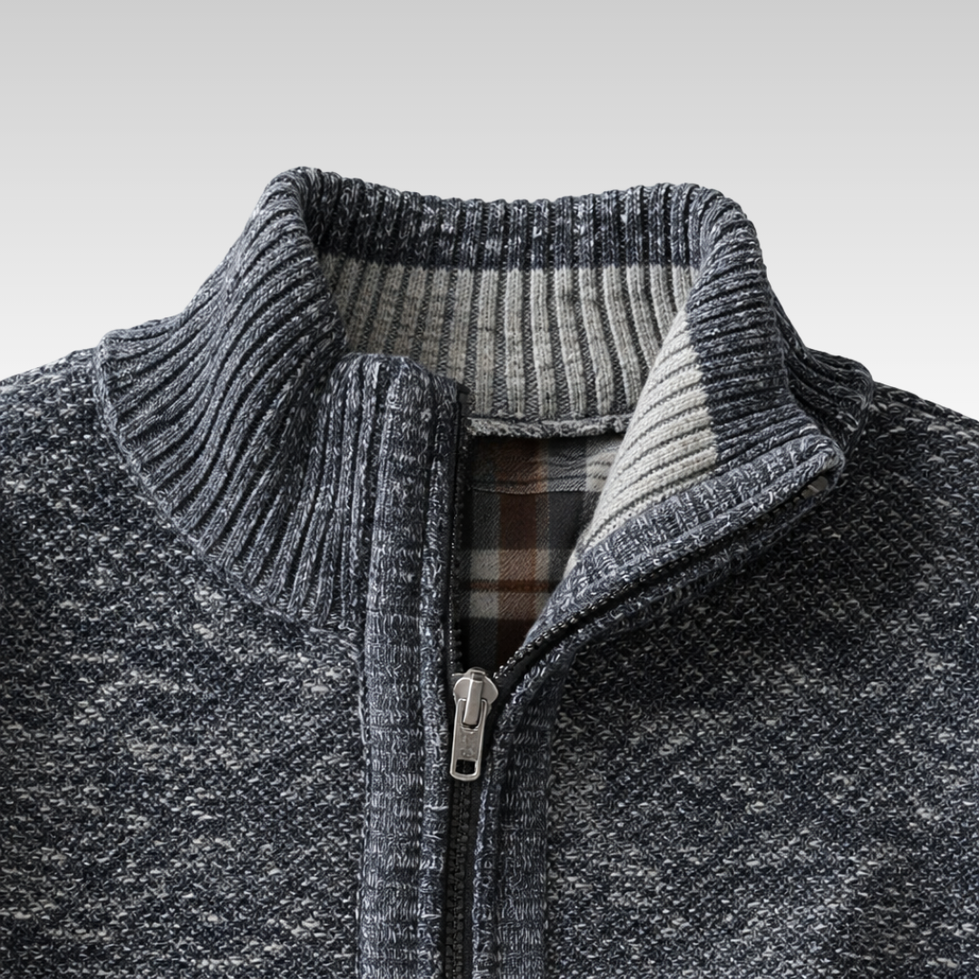 Zip Knit Cardigan | Refined Warmth with a Clean Edge