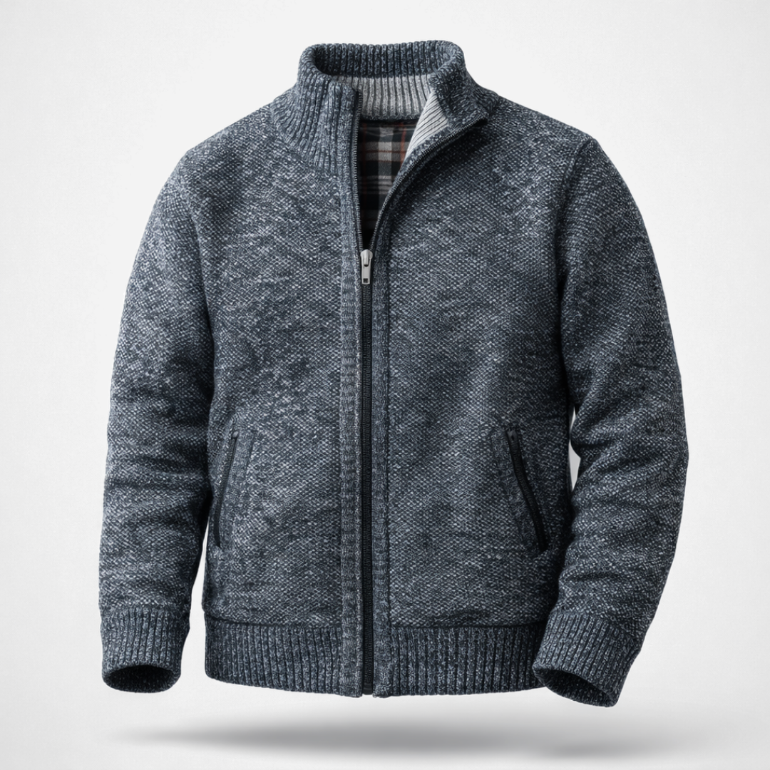 Zip Knit Cardigan | Refined Warmth with a Clean Edge