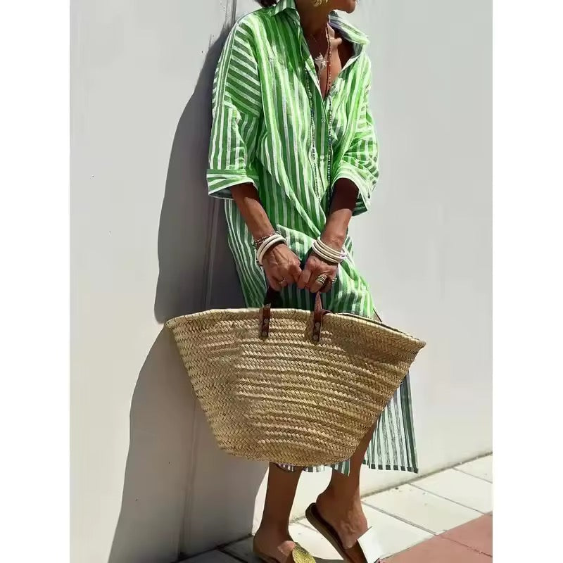 Sheena | Striped Shirt Dress