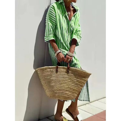 Sheena | Striped Shirt Dress