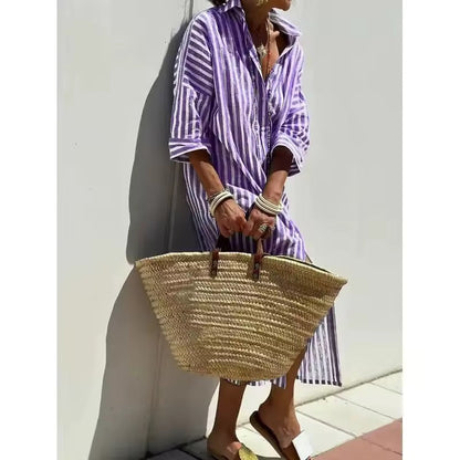Sheena | Striped Shirt Dress