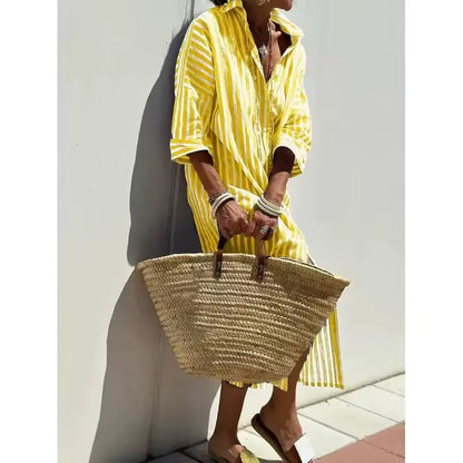 Sheena | Striped Shirt Dress