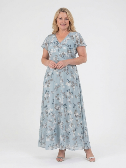 Saorla | Floral Chiffon Maxi Dress