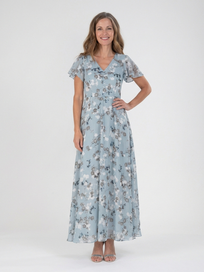Saorla | Floral Chiffon Maxi Dress