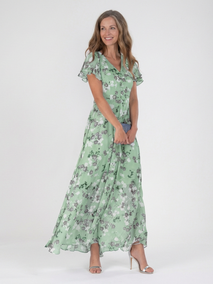 Saorla | Floral Chiffon Maxi Dress