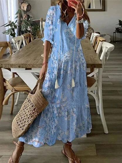 Élodie™ - Soft Floral Maxi Dress
