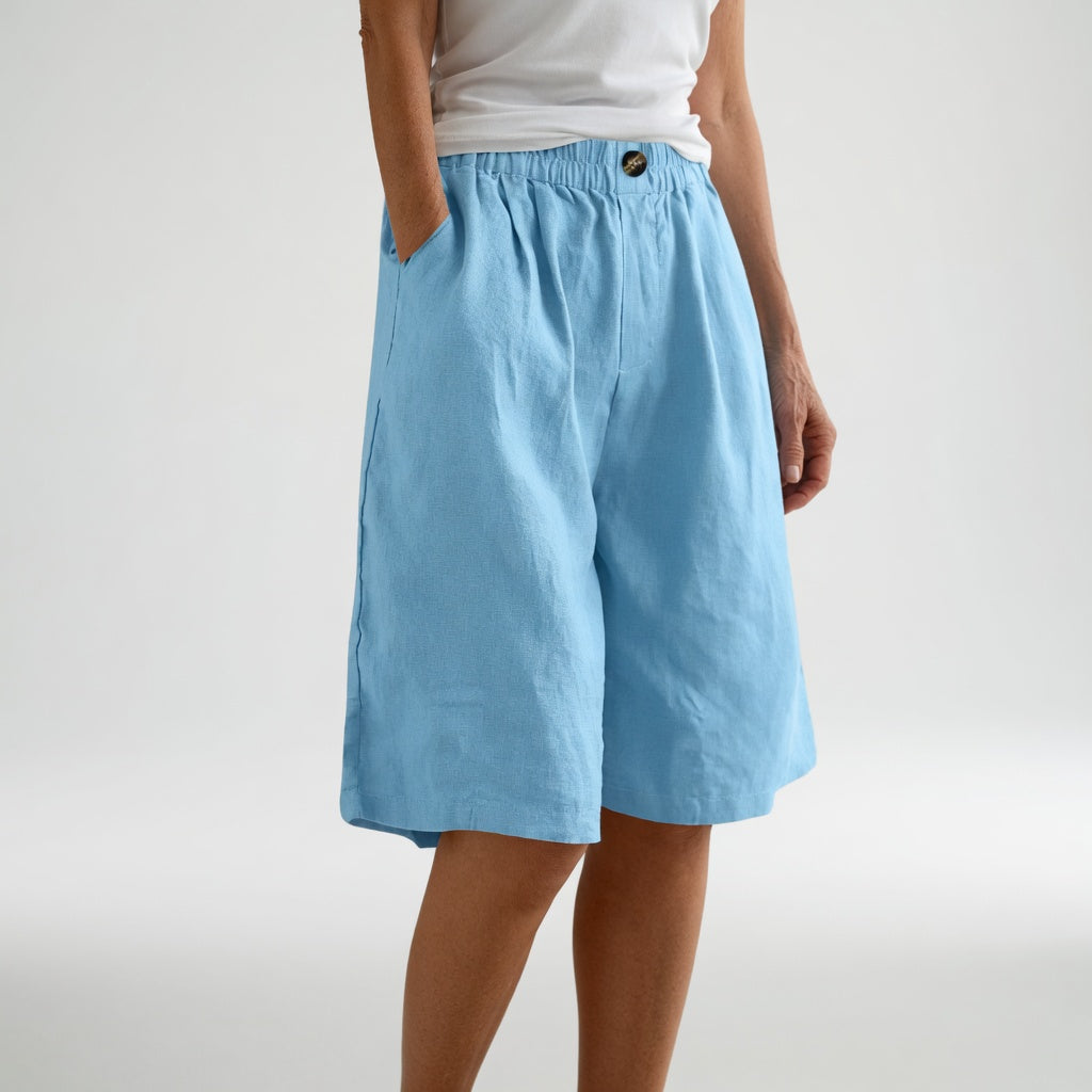 Orla™ - Wide Elastic-Waist Shorts with Natural Summer Comfort