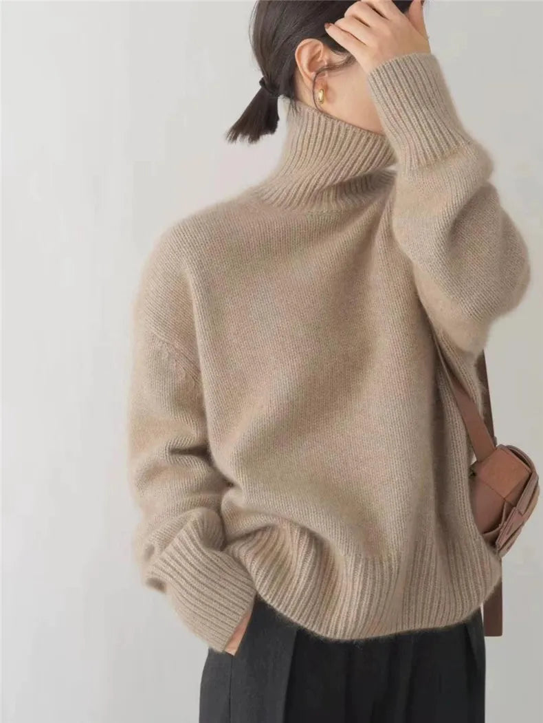 Isabella – High-necked cashmere jumper