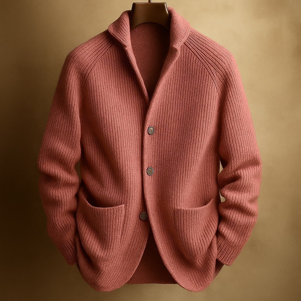 Turlough | Men’s Ribbed Wool Cardigan