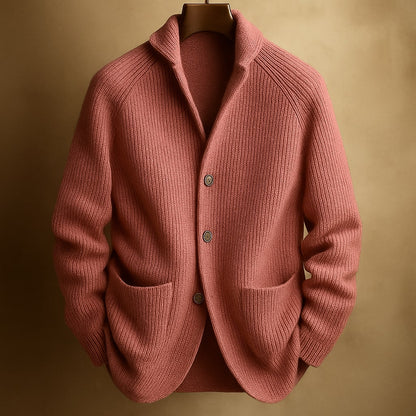 Turlough | Men’s Ribbed Wool Cardigan