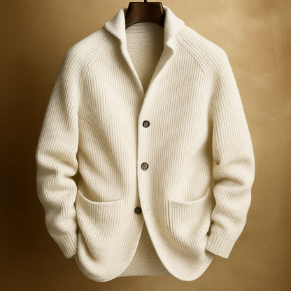 Turlough | Men’s Ribbed Wool Cardigan
