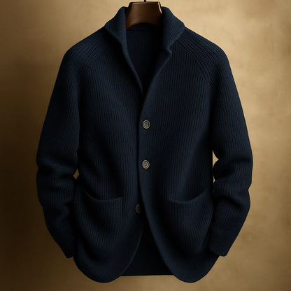 Turlough | Men’s Ribbed Wool Cardigan
