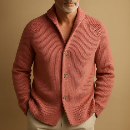 Turlough | Men’s Ribbed Wool Cardigan