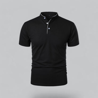 Tadhg | Collarless Polo Shirt