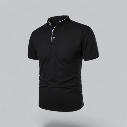 Tadhg | Collarless Polo Shirt