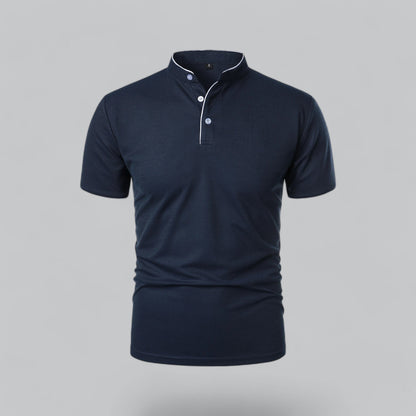 Tadhg | Collarless Polo Shirt