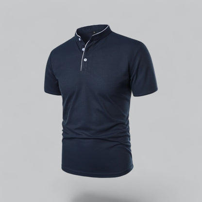 Tadhg | Collarless Polo Shirt