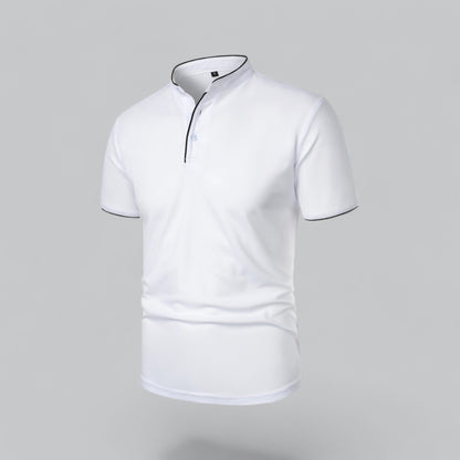 Tadhg | Collarless Polo Shirt