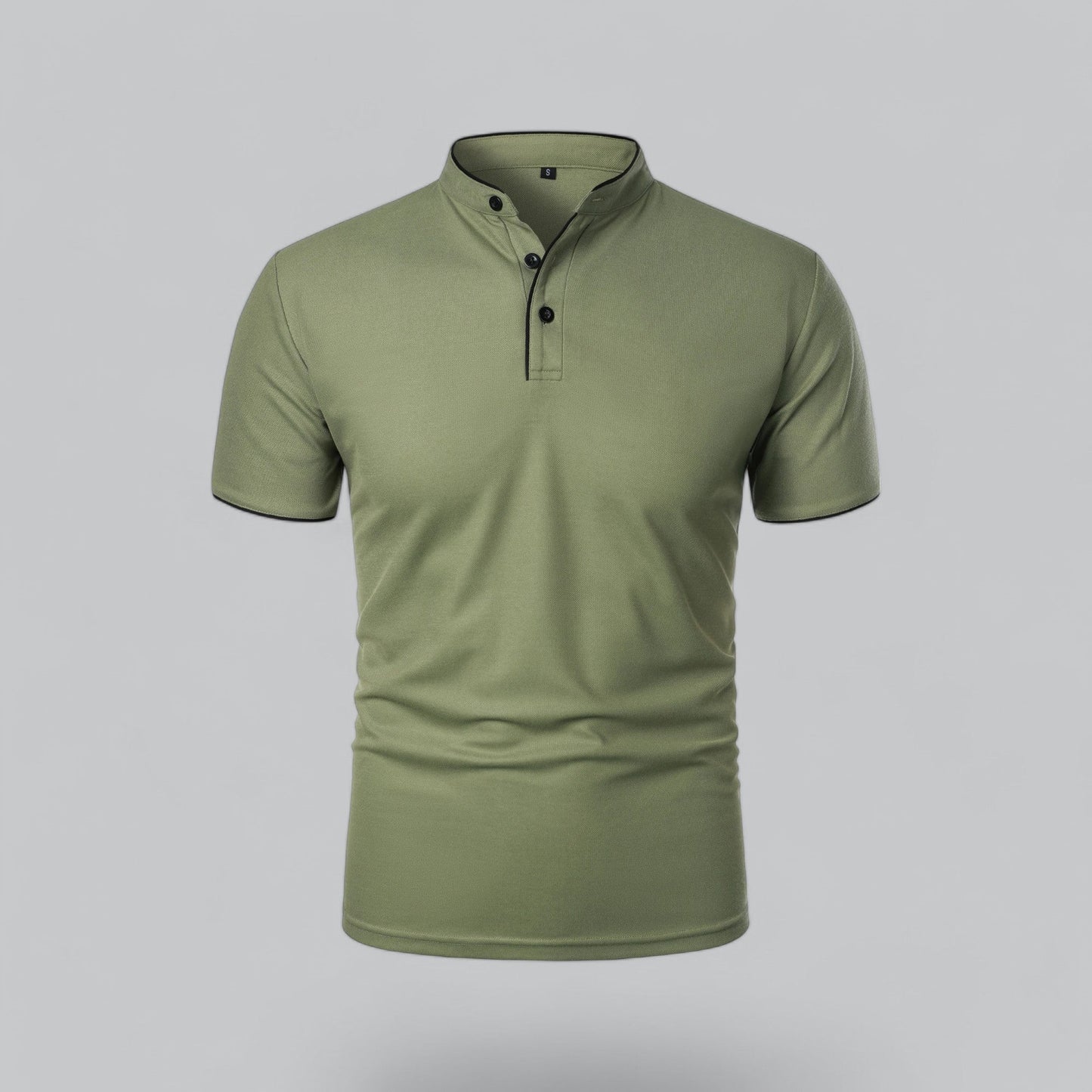 Tadhg | Collarless Polo Shirt