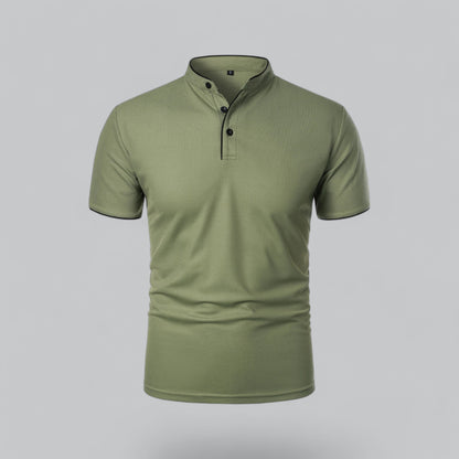 Tadhg | Collarless Polo Shirt