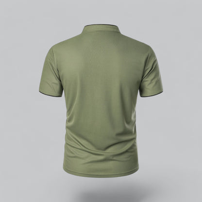 Tadhg | Collarless Polo Shirt