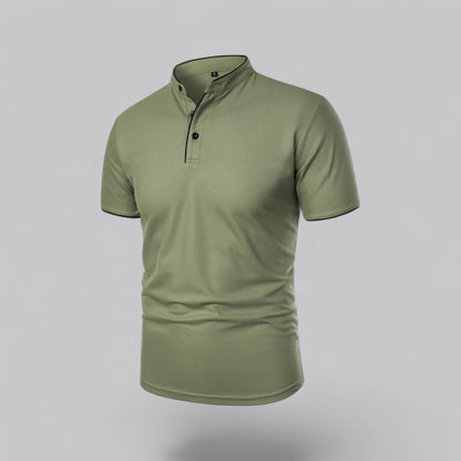 Tadhg | Collarless Polo Shirt